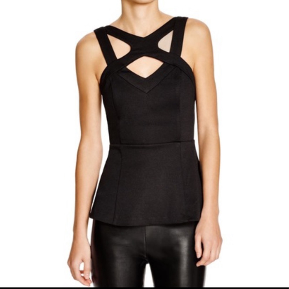 Guess strappy peplum top